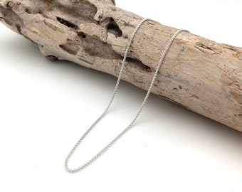 Silver Box Chain Rounded 1mm 060 // Box Chain 16", 18 ", 20", 22", 24" //Perfect Pendant Chain // Simple Silver Chain // 925 Sterling