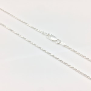 Thin Rope Silver Chain  // 1.4mm Rope Chain 030 // Strong Silver Chain // Silver Rope Chain // Silver Pendant Chain // 925 Sterling Silver