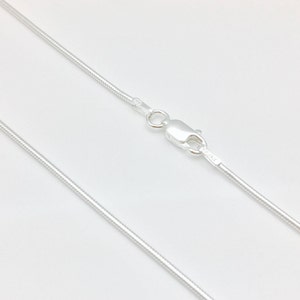 Runde Schlangenkette 1.2 mm 030 // 925 Sterling Silber // Sterling Silber Schlangenkette // Schlangenkette // Schlangenkette in Standardgröße / 16" bis 30"