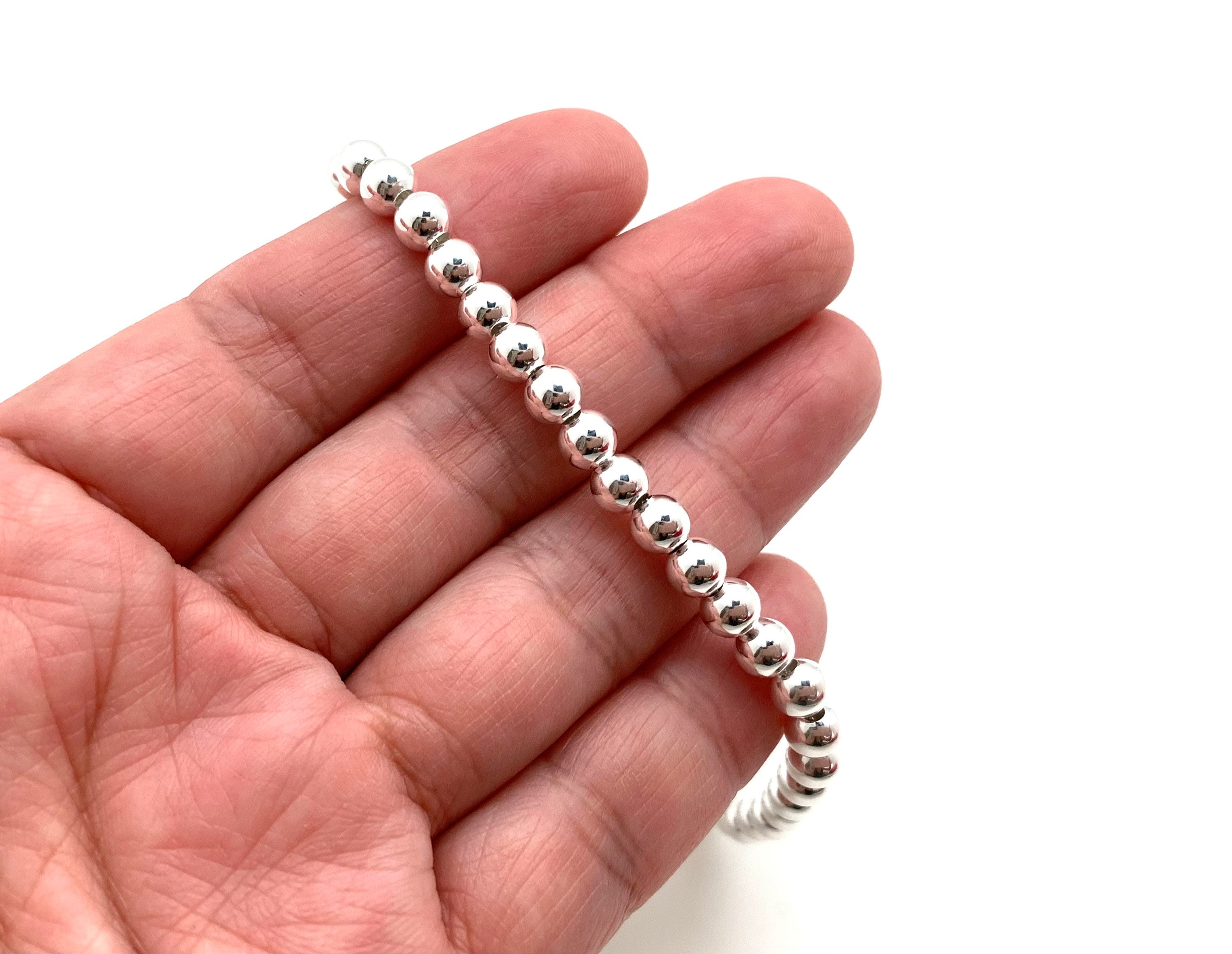 5mm Italian Silver Ball Necklace // 925 Sterling Silver // Etsy