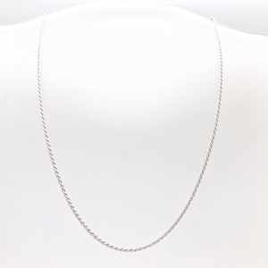 Rhodium Plated Silver Rope Chain // 1.6mm 035 Rope Chain // 925 Sterling Silver // Sterling Silver Rope Chain // Pendant Chain // All Sizes