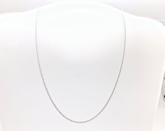 Rhodium Plated Silver Rope Chain // 1.6mm 035 Rope Chain // 925 Sterling Silver // Sterling Silver Rope Chain // Pendant Chain // All Sizes