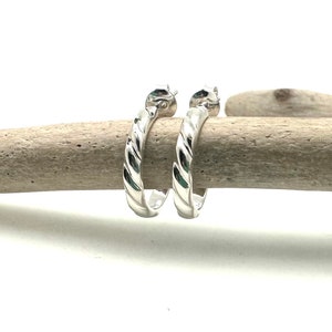 Small Hoop Post Earrings 15mm / Best Selling Hoops / Minimalist Silver Hoops / Handmade Hoops / 925 Sterling Silver