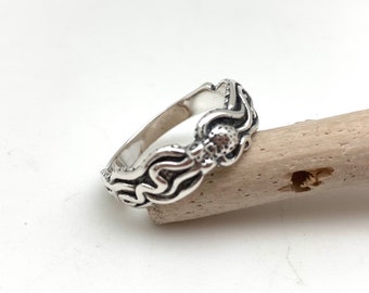 Octopus Silver Ring / Silver Octopus Ocean Ring / Kraken Ring / Octopus Ring 4, 5, 6, 7, 8, 9, 10 / Sterling Silver