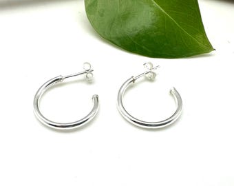 Orecchini A Mezzaluna In Argento 925 Con Filigrana E Finitura Vintage - A Cerchio Vuoto Per Donna - 4