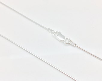 Diamond Cut Thin Silver Snake Chain // 1mm 025 Sterling Silver Snake Chain / 16&quot;, 18&quot;, 20&quot;, 22&quot;, 24&quot;, 30&quot; Snake Chain // 925 Sterling Silver