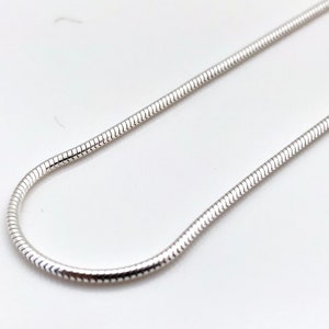 Round Thick Snake Chain 1.5mm 040 // Strong Silver Snake Chain // 1.5mm Silver Snake Chain // Strong Silver Pendant Chain // 925 Silver