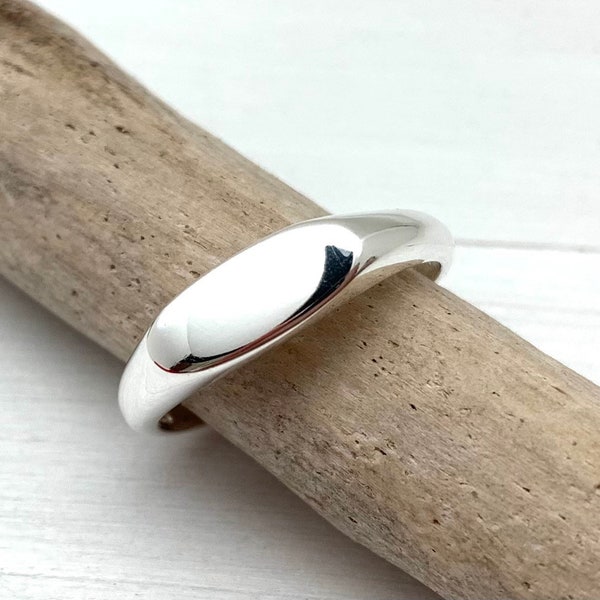 Simple Silver Signet Ring / Bar Signet Ring 6mm 4, 5, 6, 8, 9, 10, 11, 12 / Best Selling Signet / Men Women Signet / 925 sterling Silver