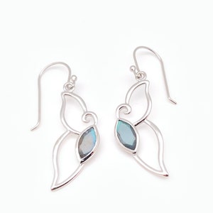 Butterly Labradorite Earrings // Butterfly Earrings // Silver Butterfly Earrings // 925 Sterling Silver
