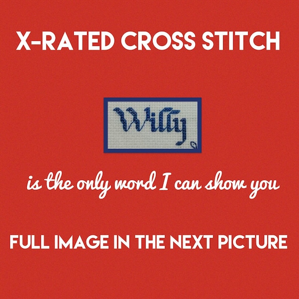 The King's Speech *digital cross stitch pattern* Rude, sweary, sassy, adult cross stitch pattern! Unique, fun, cheeky, NSFW