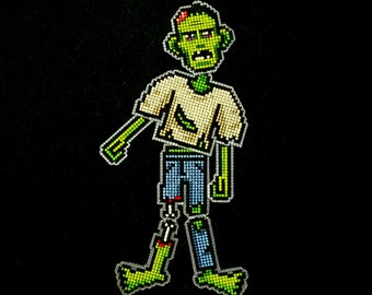 Zombie! - *digital pattern* Halloween, plastic canvas, spooky, creepy, halloween craft, walking dead, cross stitch