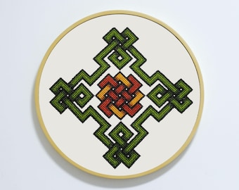 Celtic Knot I - *digital pattern* modern cross stitch pattern, beginner cross stitch chart, hoop art, easy cross stitch, needlework,