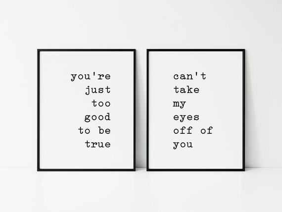 You're Just Too Good to Be True Cant Take My Eyes off | Etsy