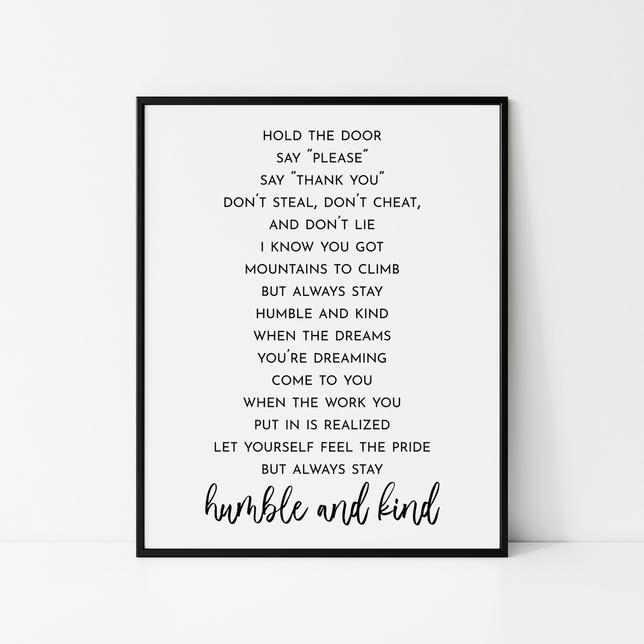 Always Stay Humble and Kind Digital Printable Country Etsy