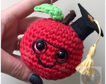 SWC Mini Apple Keyring/Graduation Apple Crochet pattern ONLY - Amigurumi PDF Instant download