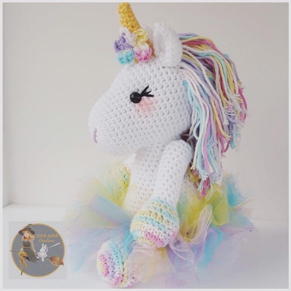 Lavender Unicorn Crochet Pattern ONLY not a finished product - Amigurumi PDF instant download
