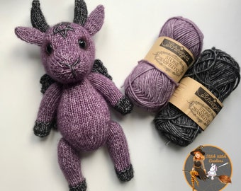 Baphomet Knitting Pattern - Halloween Knitting PDF Knitting Pattern Instant download - Pattern only