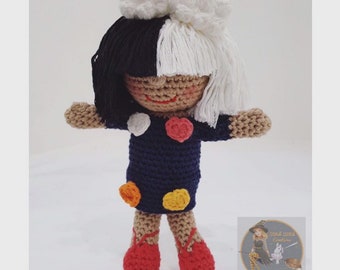 Sia Inspired Crochet Doll Pattern - Amigurumi PDF instant download