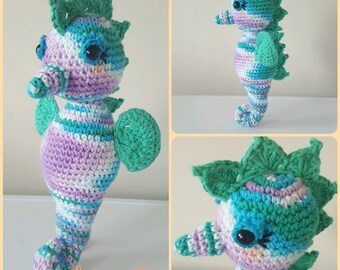 SHELDON THE SEAHORSE Crochet Pattern - Amigurumi Pdf Instant Download