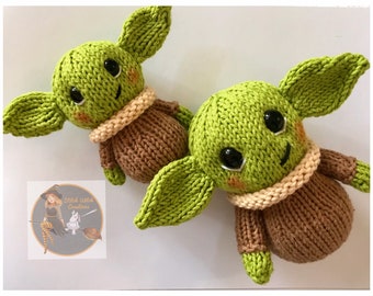 LITTLE & BABY ALIEN Knitting pattern - 2 patterns in 1 Pdf Instant download - Knitting pattern only, Baby Alien Knitting Pattern