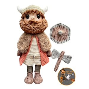 SWC Viking Crochet Pattern ONLY not a finished product - Amigurumi PDF instant download