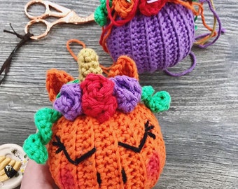 SWC Pumpkin Halloween (Unicorn) - Amigurumi Crochet Pattern - Pdf Instant Download -  Halloween Crochet Pattern