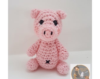 Pearl the Mini Pig - SWC Minis Farmyard Collection - Amigurumi Crochet Pattern - PDF Instant Download