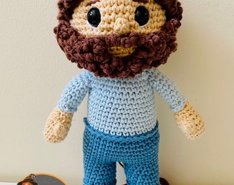 SWC Bob Ross Pattern ONLY not a finished product - Amigurumi PDF instant download