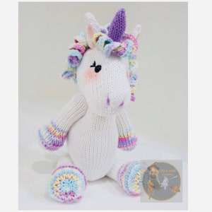 LARNA the UNICORN Knitting pattern - PDF Instant download - Knitting pattern only, Unicorn Knitting Pattern