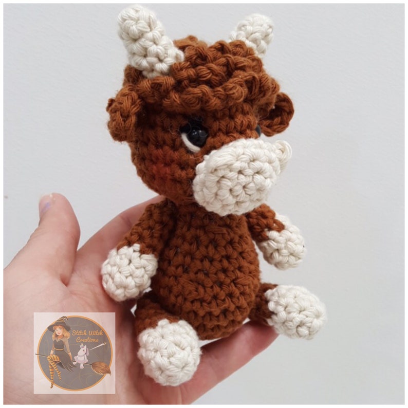 Angus the Mini Highland Cow SWC Minis Farmyard Collection Amigurumi Crochet Pattern PDF Instant Download image 2