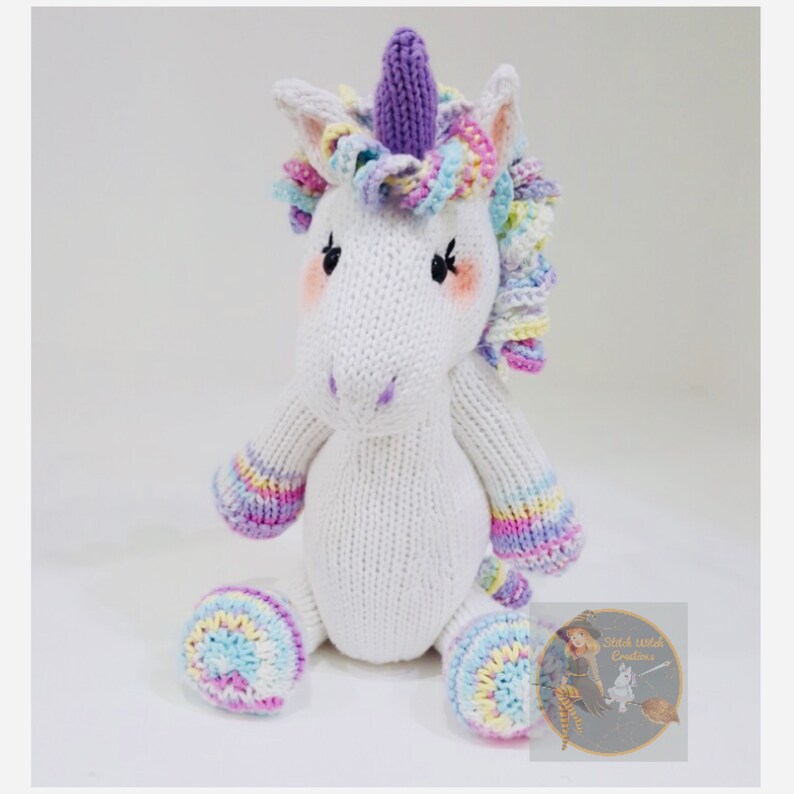 LARNA the UNICORN Knitting pattern PDF Instant download Knitting pattern only, Unicorn Knitting Pattern image 4