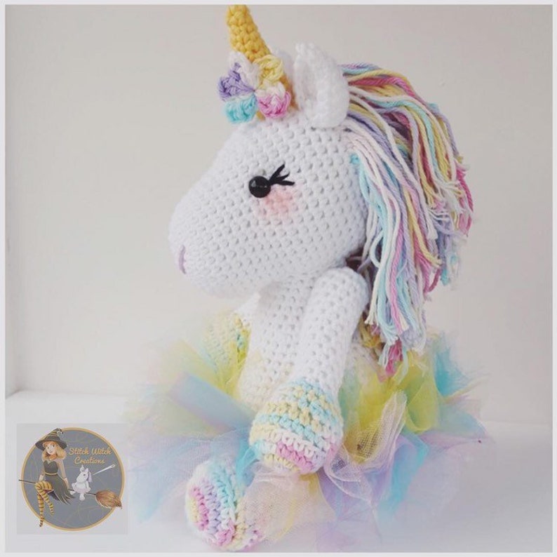 Lavender Unicorn Crochet Pattern ONLY not a finished product Amigurumi PDF instant download image 1