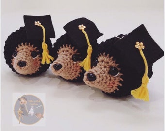 SWC Mini Hedgehog/Graduation Hedgehog Crochet pattern ONLY - Amigurumi PDF Instant download