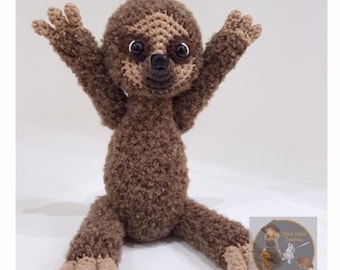 CYRIL the SLOTH Crochet Pattern - Amigurumi PDF Instant downlaoble pattern - Sloth crochet pattern only - not a finished product