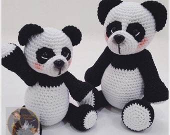 MUMMY and BABY Pandas Crochet Patterns - Both Amigurumi Crochet patterns included - PDF Digital Instant Download