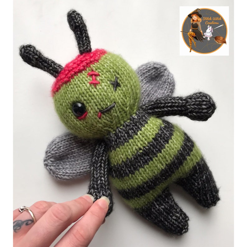 Zombee Knitting Pattern SWC Zombee Halloween Knitted Pattern Etsy