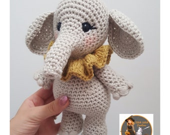 SWC SMALL ELEPHANT Crochet Pattern  - Amigurumi Crochet Pattern - Pdf Instant Download - Pattern only