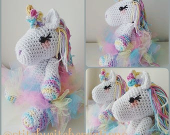 Small Lavender Unicorn Crochet Pattern - Amigurumi PDF Instant Download