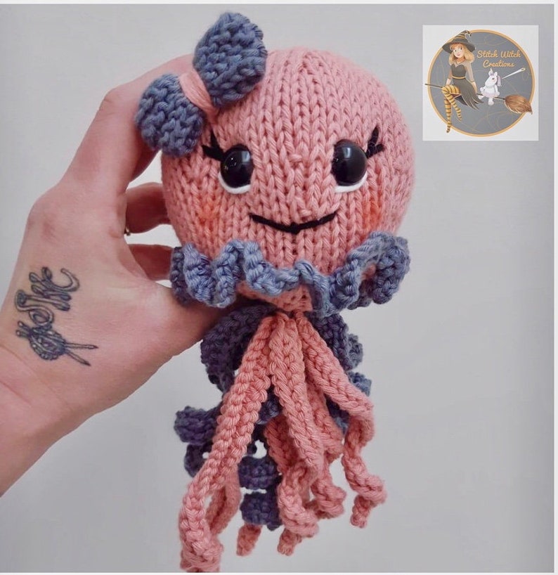 Jellyfish/Octopus Knitting Pattern PDF Knitting Pattern Instant download Pattern only image 3