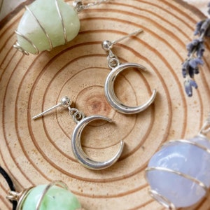 Silver plated moon Earrings
