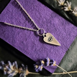 Evil Eye Protection Symbol Silver Plated Necklace Mystical Jewellery