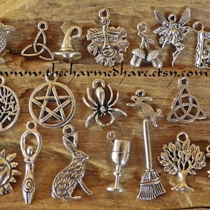 Wholesale SUNNYCLUE 1 Box 72Pcs Tibetan Style Sun Charms Bulk Crescent Moon  Charm Triple Goddess Moon Wolf Hollow Pentagram Star Round Metal Charms for  Jewelry Making Charm Tarot Styles Craft Earrings Supplies 