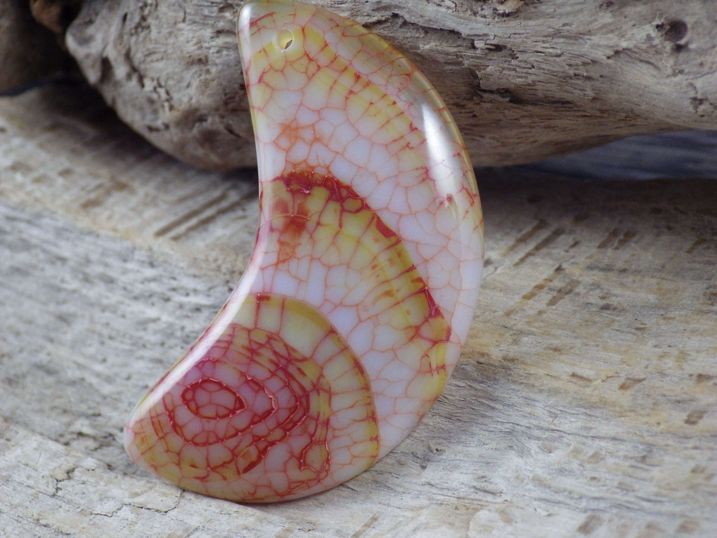 Drachen Vene Feuer Achat Anhänger 50x23mm Halbmond | Etsy