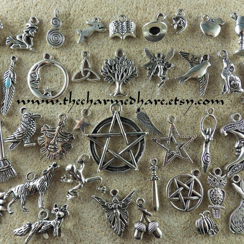 50 X Wholesale Bulk Pagan Charms Mixed Wiccan Gothic Wicca Etsy UK
