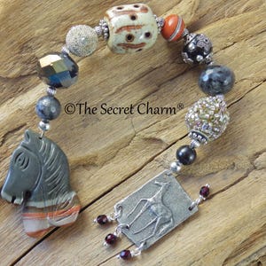 Goddess Rhiannon Epona Prayer Mala, Pocket Pagan Prayer Beads, Affirmation Meditation Beads, Worry Beads, Wiccan Rosary, Spiritual Gift