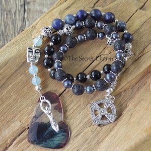 Freya Pagan Prayer Beads, Norse Goddess Rosary Talisman, Meditation Beads, Witches Ladder, Wiccan Prayer Mala, Devotional Beads, Pagan Gift