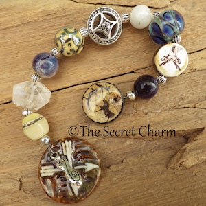Artemis Pagan Prayer Beads, Handmade Altar Tools, Wiccan Rosary, Pocket Prayer Mala, Affirmation Beads, Meditation Worry Beads, UK Seller