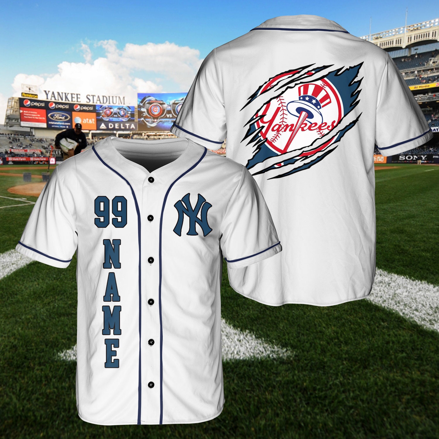 Yankees Custom Baseball Jersey