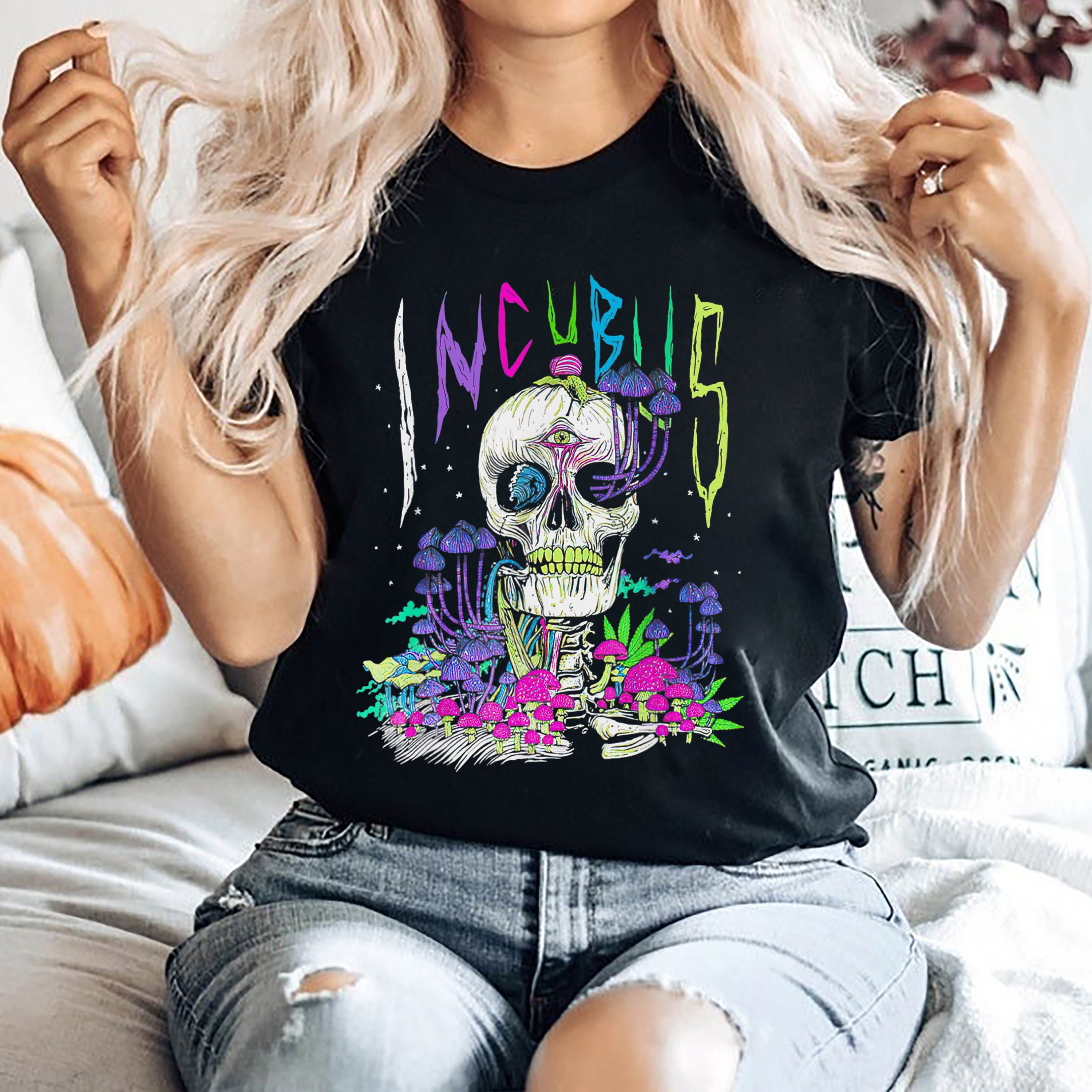 Discover A Crow Left Skull Morning And Flower Incubus T-shirt, Incubus Vintage Shirt