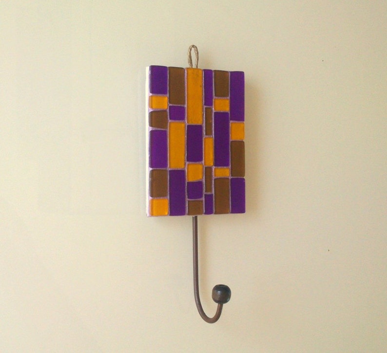 Mosaic Wall Hanging Hook With Acrylic Glass Mosaic Tiles. Etsy